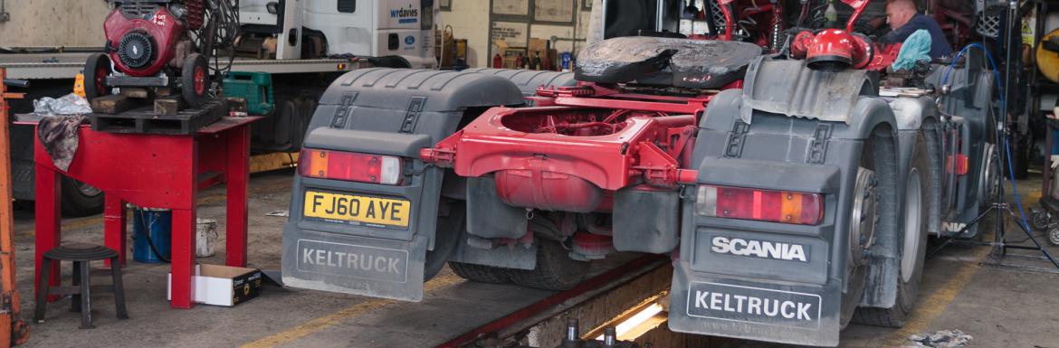 HGV vehicle maintenance area